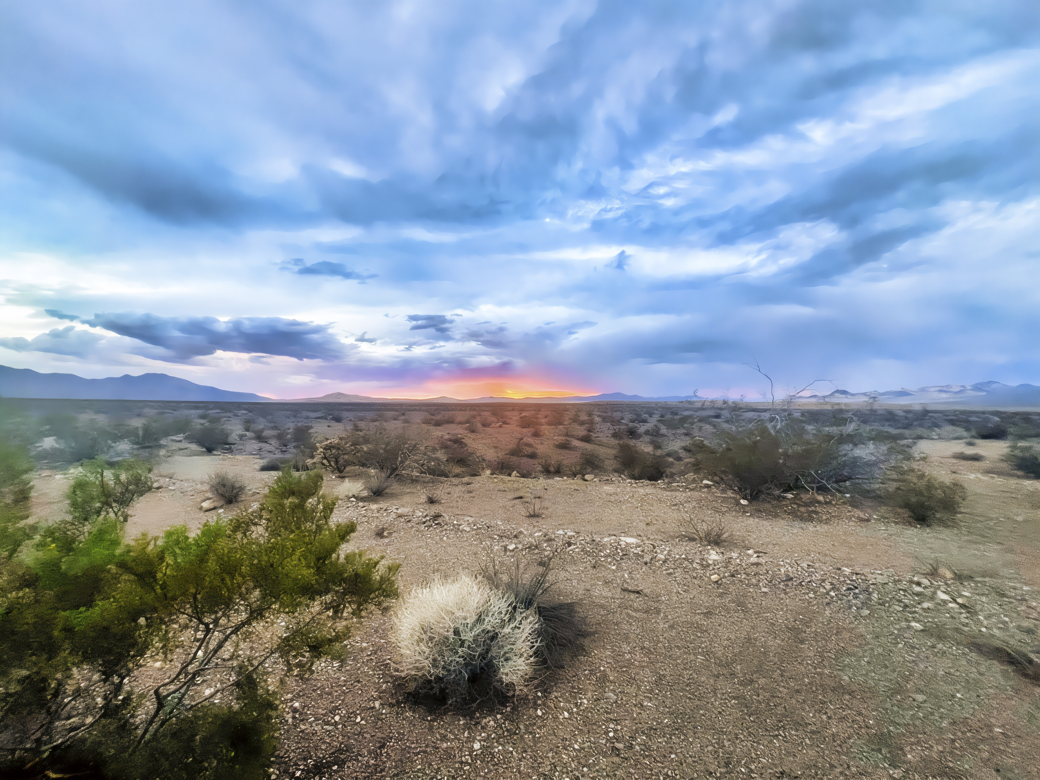 Chasing a Golden Sunset Across the Mojave Desert