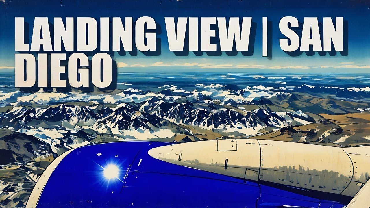 Scenic landing in San Diego from right passenger side | California