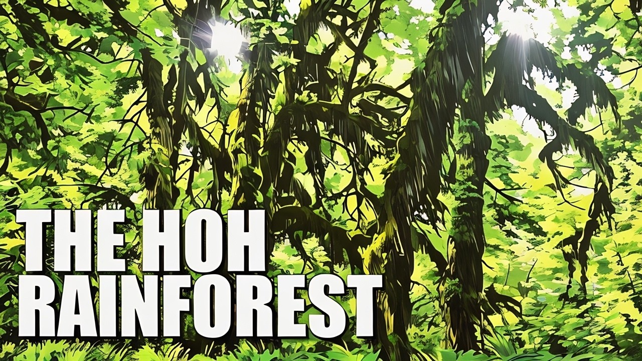 A lush temperate rainforest renowned for its towering moss-covered trees | Hoh Rainforest